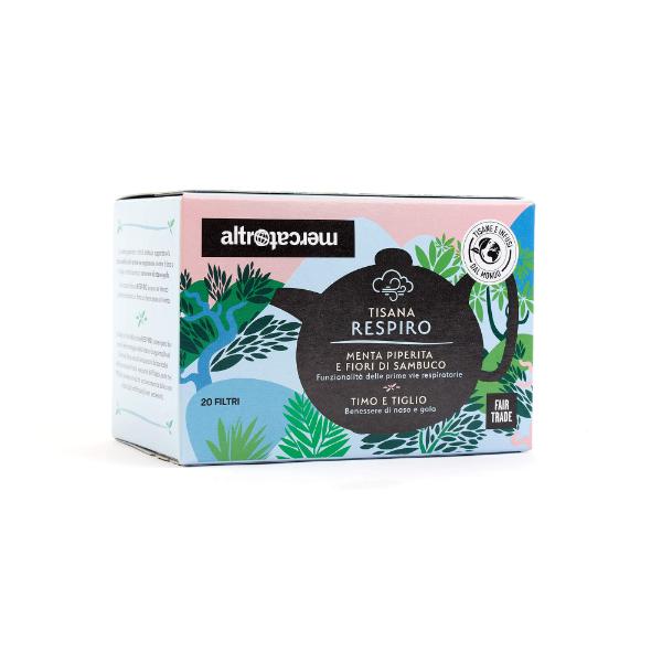 Tisana Respiro menta e sambuco in bustine